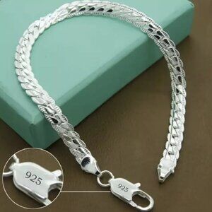 Women 925 Sterling Silver Bracelet Ladies Jewelry Christmas Gift For Her